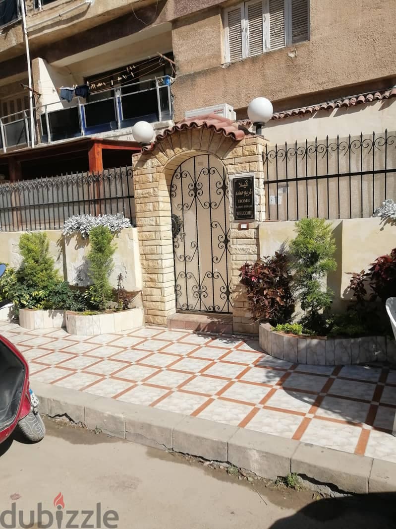 شقه ارضى للايجار الشهري بالشتاء بالمعمورة الشاطئ شامل كارنيهات الدخول 1